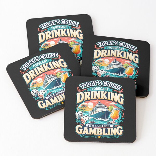 Item preview, Today's Cruise Forecast Drinking with A Chance of Gambling designed and sold by Randomera.