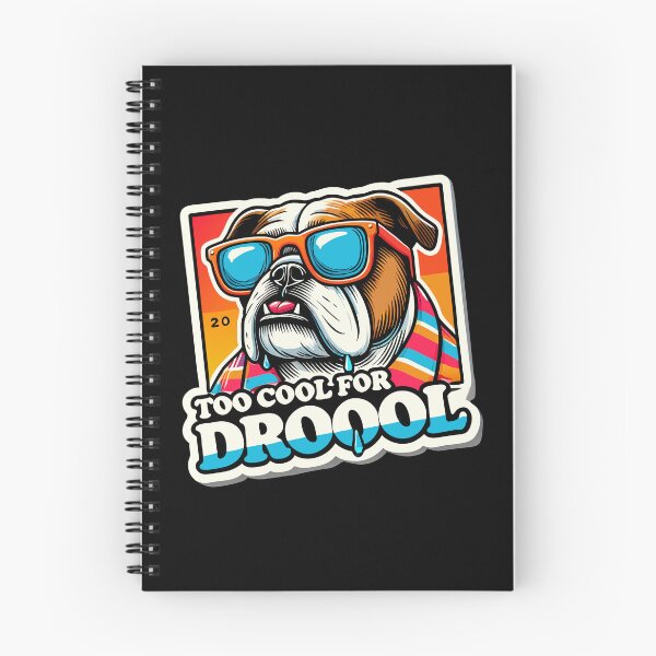 Item preview, Funny Bulldog Too Cool For Drool Retro Summer Dog designed and sold by Navuniverse.
