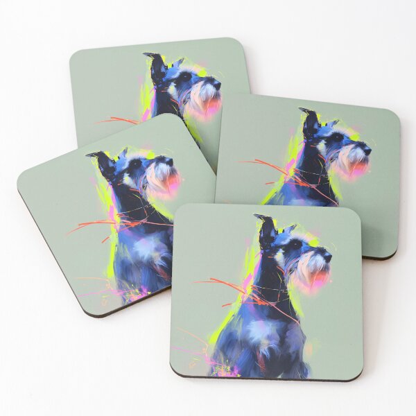 Item preview, Colorful Neon Schnauzer Portrait designed and sold by lautir.