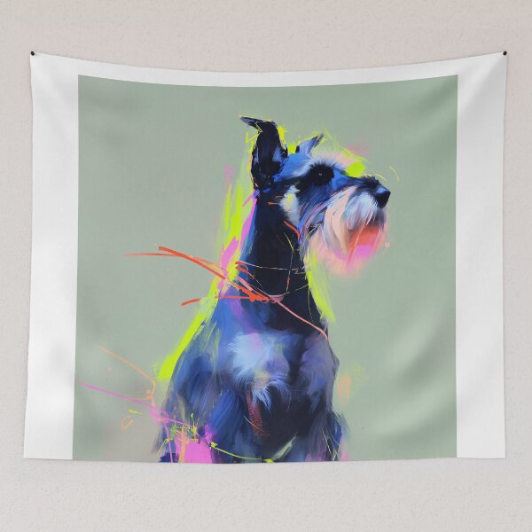 Item preview, Colorful Neon Schnauzer Portrait designed and sold by lautir.