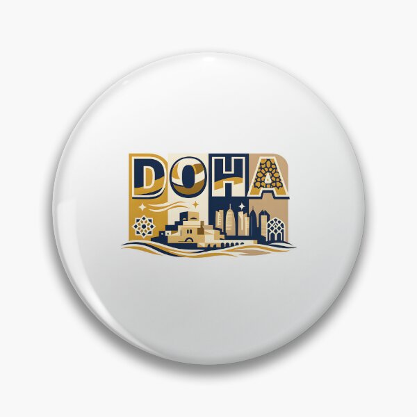 Item preview, Doha Retro Vintage Travel Shirt designed and sold by SJarts Creative Studio.