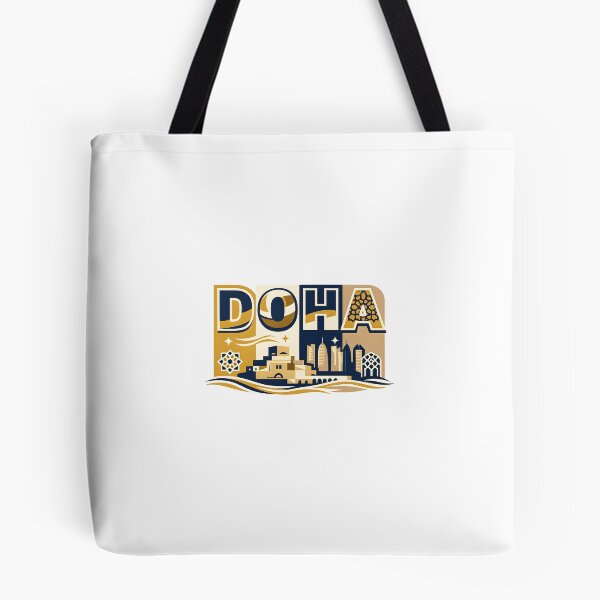 Item preview, Doha Retro Vintage Travel Shirt designed and sold by SJarts Creative Studio.