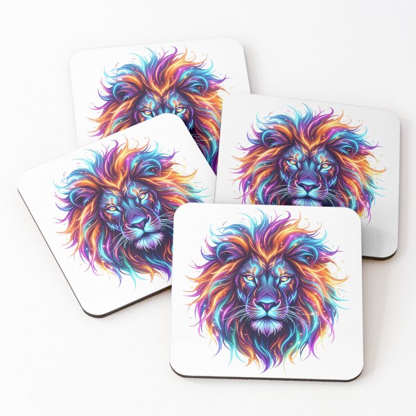 Item preview, Neon Fantasy Lion Art  designed and sold by Marcu Ioachim.