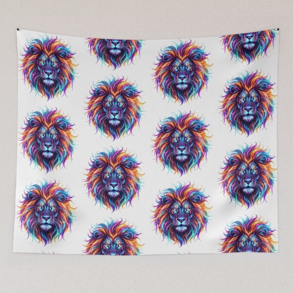 Item preview, Neon Fantasy Lion Art  designed and sold by Marcu Ioachim.