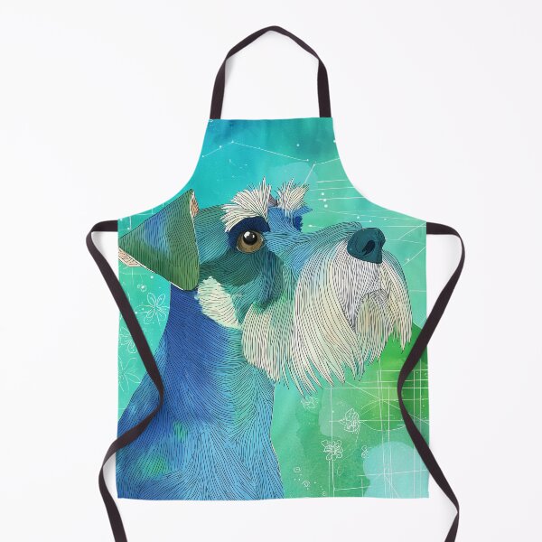 Item preview, Blue Schnauzer in Geometric Background designed and sold by lautir.