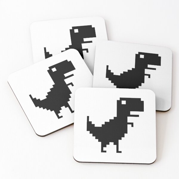 Item preview, Retro Pixel Dinosaur Sticker – Offline Dino Game Inspired 8-Bit T-Rex designed and sold by ClickToSticker.