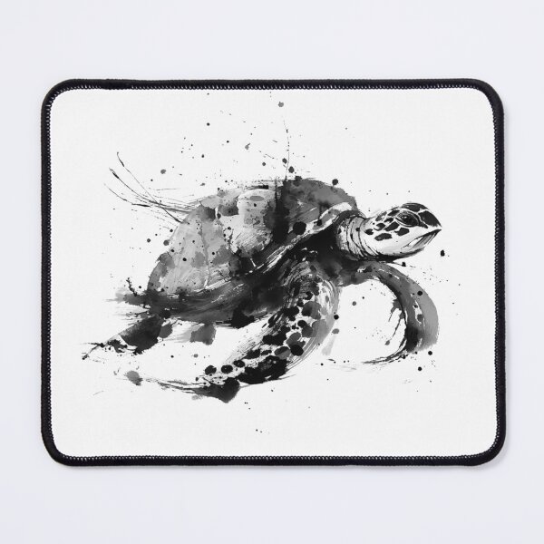 Item preview, Abstract Sea Turtle Ink Splatter Art designed and sold by NitzanEArt.