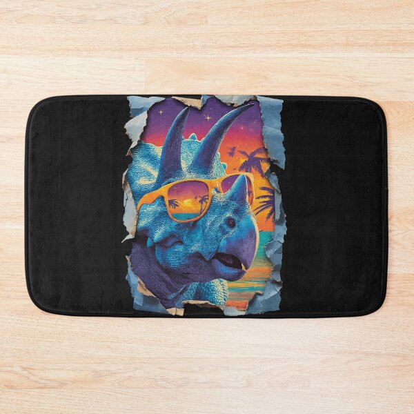 Item preview, Triceratops with Sunglasses Sunset Tropical Summer Dinosaur designed and sold by Littermin.