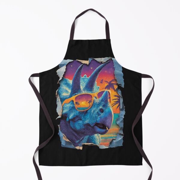 Item preview, Triceratops with Sunglasses Sunset Tropical Summer Dinosaur designed and sold by Littermin.