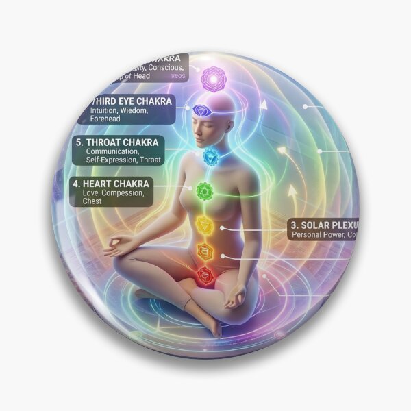 Item preview, Aura Reading & The Seven Chakras – Spiritual Energy Guide Poster designed and sold by NMB-ART-Design.