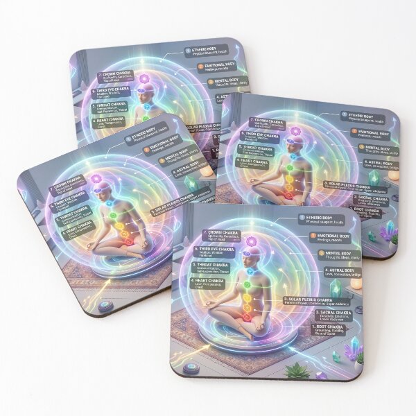 Item preview, Aura Reading & The Seven Chakras – Spiritual Energy Guide Poster designed and sold by NMB-ART-Design.