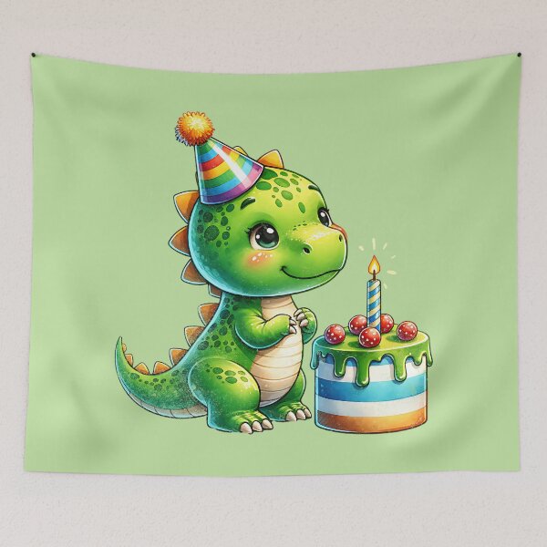 Item preview, Cute Baby Dinosaur Birthday Party Cake designed and sold by AwesomeBeyondLimits.