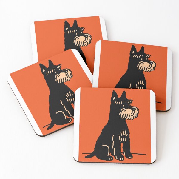 Item preview, Cartoon schnauzer on Orange Background designed and sold by lautir.