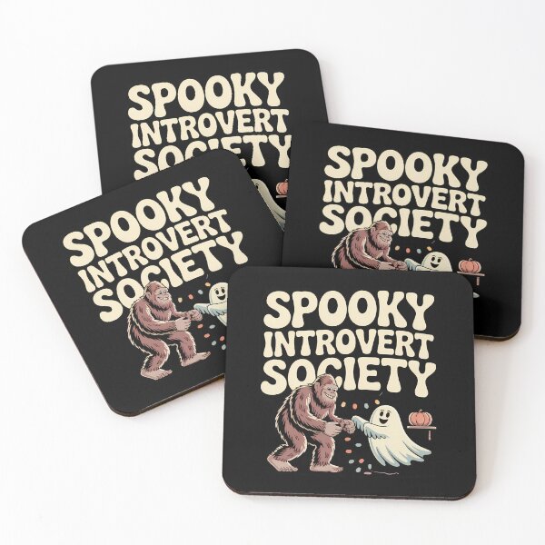 Item preview, Spooky Introvert Society Bigfoot Ghost Halloween Design designed and sold by Raw Tigers.