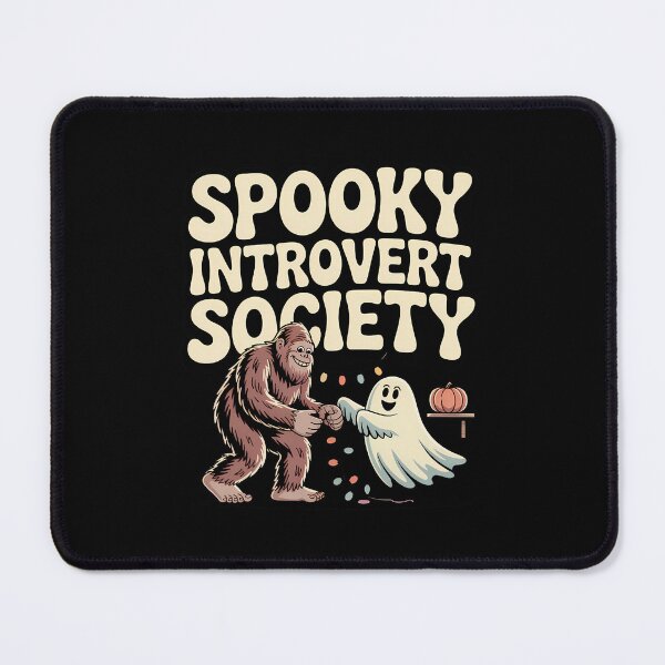 Item preview, Spooky Introvert Society Bigfoot Ghost Halloween Design designed and sold by Raw Tigers.