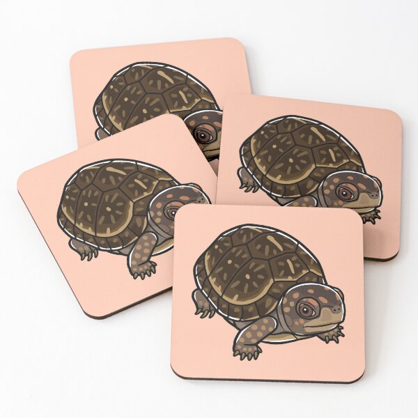 Item preview, Three-toed Box Turtle Japanese Pop Art designed and sold by Rie-TortoTurtle.