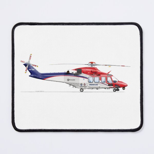 Item preview, AGUSTAWESTLAND AW139 VH-EGF QLDSAR 2021 designed and sold by Grubby Fingers Aircraft Illustration.