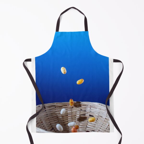 Item preview, Colorful Jellybeans Falling Into A Woven Basket Against A Bright Blue Background designed and sold by Nmallia.