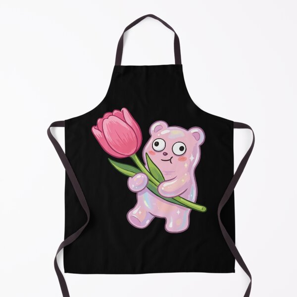 Item preview, Translucent Pink Jelly Bear with Spring Tulip designed and sold by Emegan Print Art.