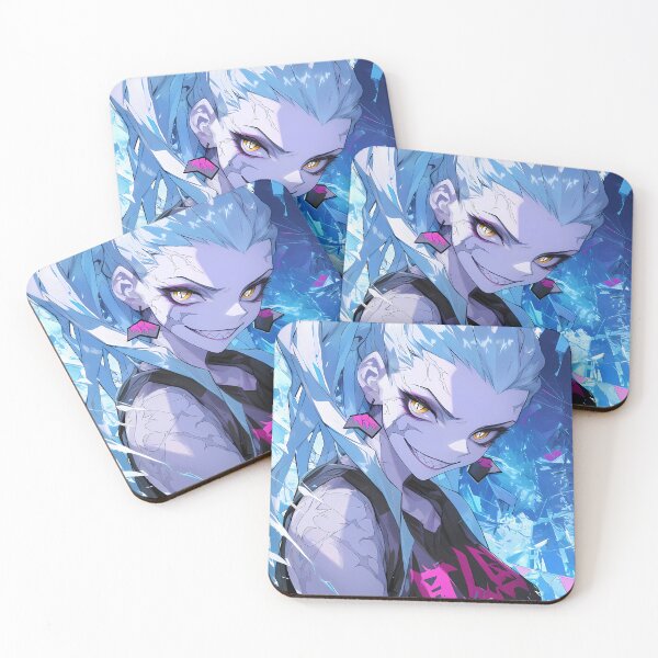 Item preview, Daki Demon Slayer Ice Neon Waifu Aesthetic Portrait designed and sold by bystudiolereve.