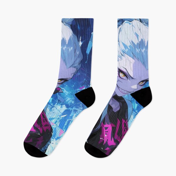 Item preview, Daki Demon Slayer Ice Neon Waifu Aesthetic Portrait designed and sold by bystudiolereve.