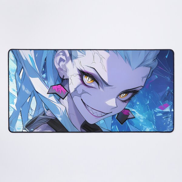 Item preview, Daki Demon Slayer Ice Neon Waifu Aesthetic Portrait designed and sold by bystudiolereve.