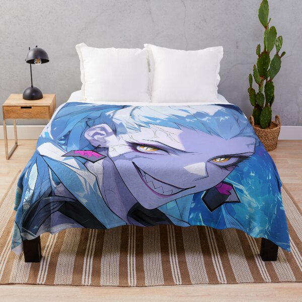 Item preview, Daki Demon Slayer Ice Neon Waifu Aesthetic Portrait designed and sold by bystudiolereve.