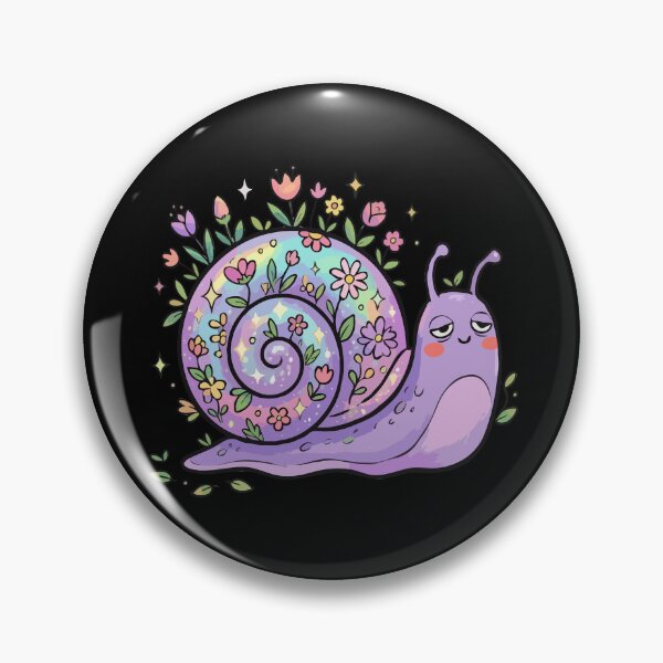 Item preview, Iridescent Floral Shelled Purple Snail designed and sold by Emegan Print Art.