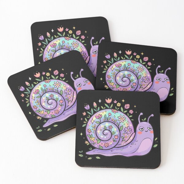 Item preview, Iridescent Floral Shelled Purple Snail designed and sold by Emegan Print Art.