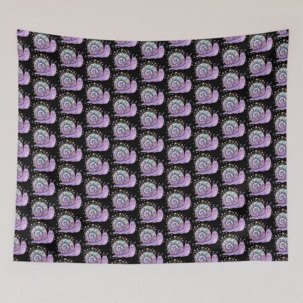 Item preview, Iridescent Floral Shelled Purple Snail designed and sold by Emegan Print Art.