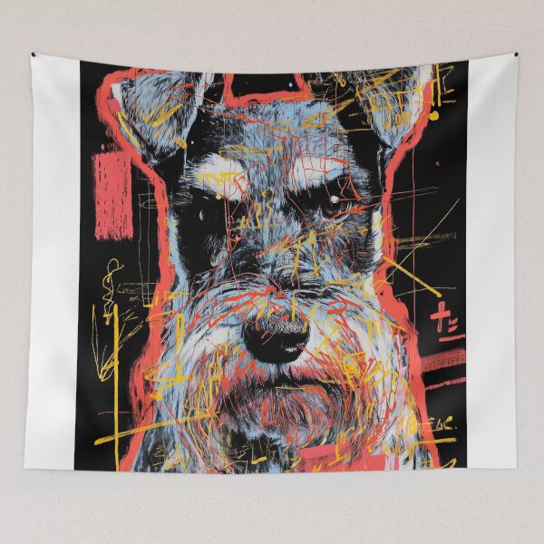 Item preview, Colorful Schnauzer Portrait designed and sold by lautir.