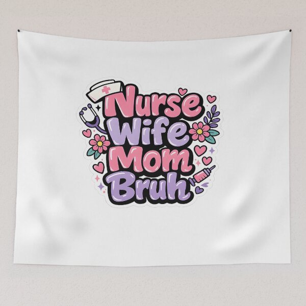 Item preview, Nurse Wife Mom Bruh Sticker | Funny Nurse Gift | Nurse Life designed and sold by VaultVibes.