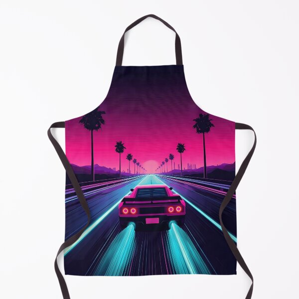Item preview, Neon Arcade Highway Racer Retro Synthwave Gaming Poster designed and sold by ThePixelArchive.