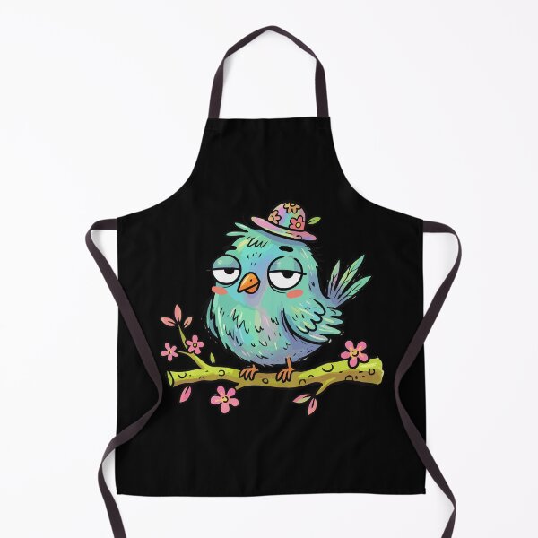 Item preview, Sleepy Cyan Songbird in Fancy Headwear designed and sold by Emegan Print Art.