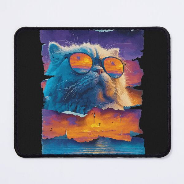 Item preview, Persian Cat with Sunglasses Sunset Beach Tropical Summer  designed and sold by Littermin.