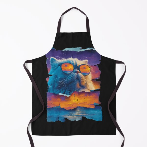 Item preview, Persian Cat with Sunglasses Sunset Beach Tropical Summer designed and sold by Littermin.