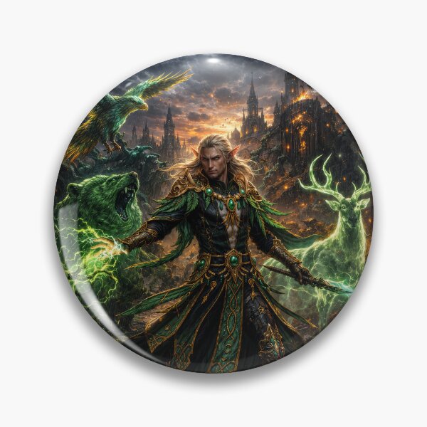 Item preview, Dark Elf Battle Mage | Epic Fantasy Warrior Magic Art designed and sold by DrakariArt.