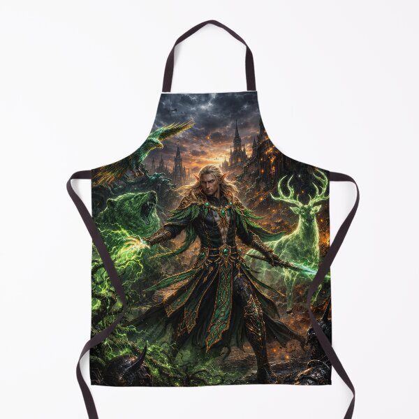 Item preview, Dark Elf Battle Mage | Epic Fantasy Warrior Magic Art designed and sold by DrakariArt.