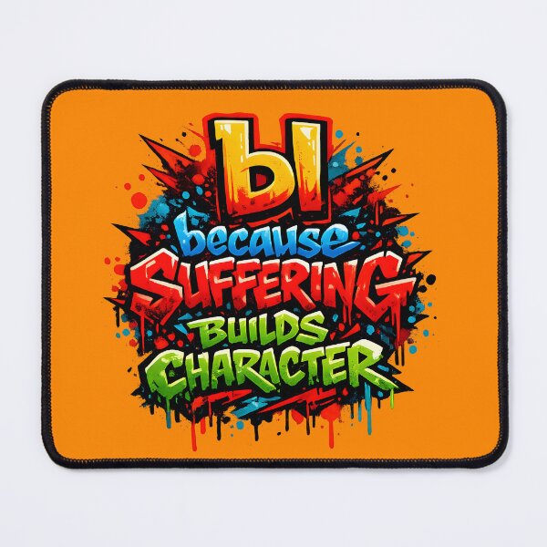 Item preview, Ы Because Suffering Builds Character – Russian Phonetics Meme Graffiti designed and sold by Nerd Romance Café.