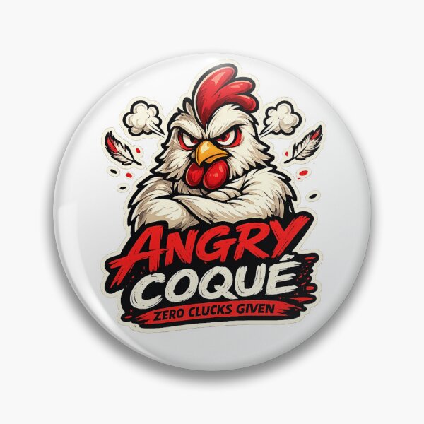 Item preview, Angry Coqué – Zero Clucks Given Funny Chicken designed and sold by AFI-Studio.