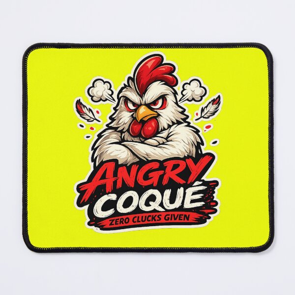 Item preview, Angry Coqué – Zero Clucks Given Funny Chicken designed and sold by AFI-Studio.