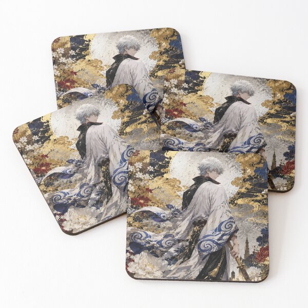 Item preview, Gintoki Sakata Moonlit Samurai | Elegant Gintama Anime Fan Art in Japanese Ukiyo-e Style designed and sold by Dyan4.