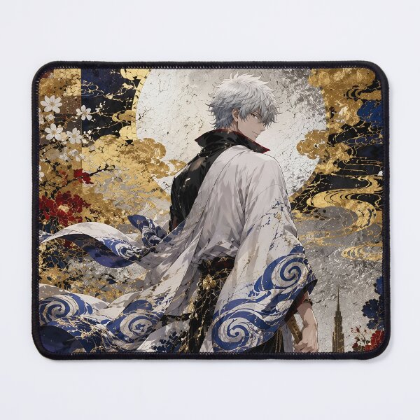 Item preview, Gintoki Sakata Moonlit Samurai | Elegant Gintama Anime Fan Art in Japanese Ukiyo-e Style designed and sold by Dyan4.