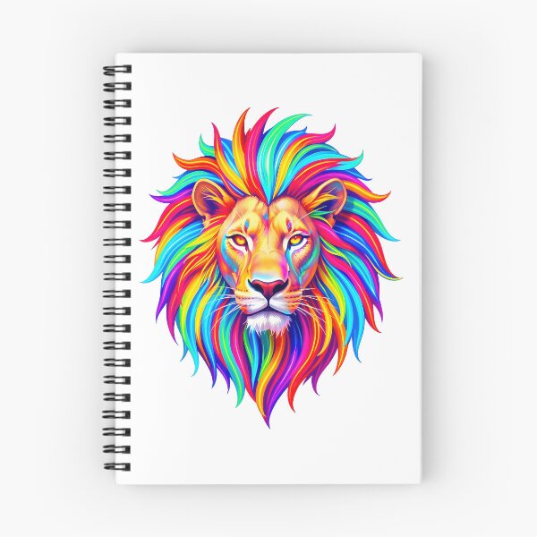 Item preview, Neon Fantasy Lion with Radiant Mane Artwork designed and sold by Marcu Ioachim.