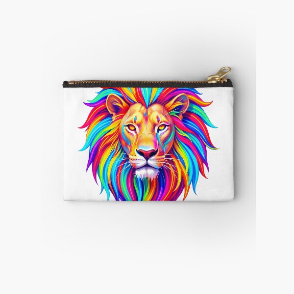 Item preview, Neon Fantasy Lion with Radiant Mane Artwork designed and sold by Marcu Ioachim.