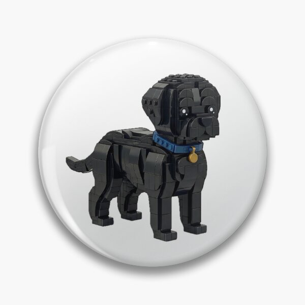 Item preview, Cute Brick Black Labrador – Black Lab Dog Art designed and sold by BrickDog.