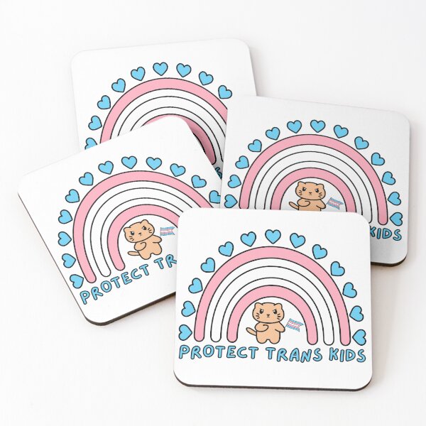 Item preview, Protect Trans Kids - Kawaii Cat Transgender Pride Advocacy Art designed and sold by Blupunk.