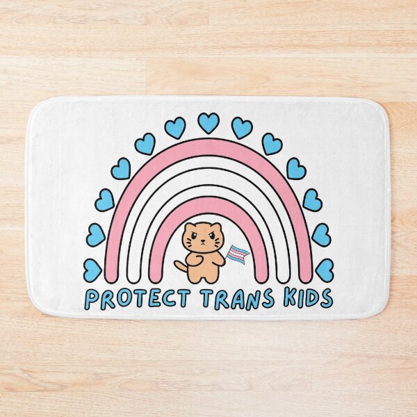 Item preview, Protect Trans Kids - Kawaii Cat Transgender Pride Advocacy Art designed and sold by Blupunk.
