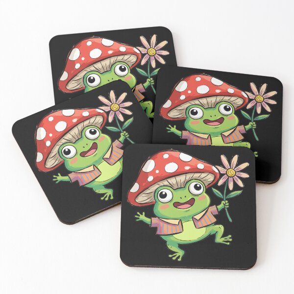 Item preview, Red Fungal Headwear Toadstools Positivity designed and sold by Emegan Print Art.