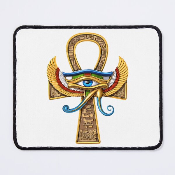 Item preview, Winged Ankh & Eye of Horus – Sacred Egyptian Protection Symbol designed and sold by GulfSignature.